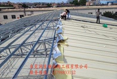 東莞長安鍍鋅角鋼桁架暗扣保溫屋面